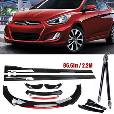 Front Bumper Lip Splitter Spoiler Side Skirt For Hyundai Genesis Glossy O