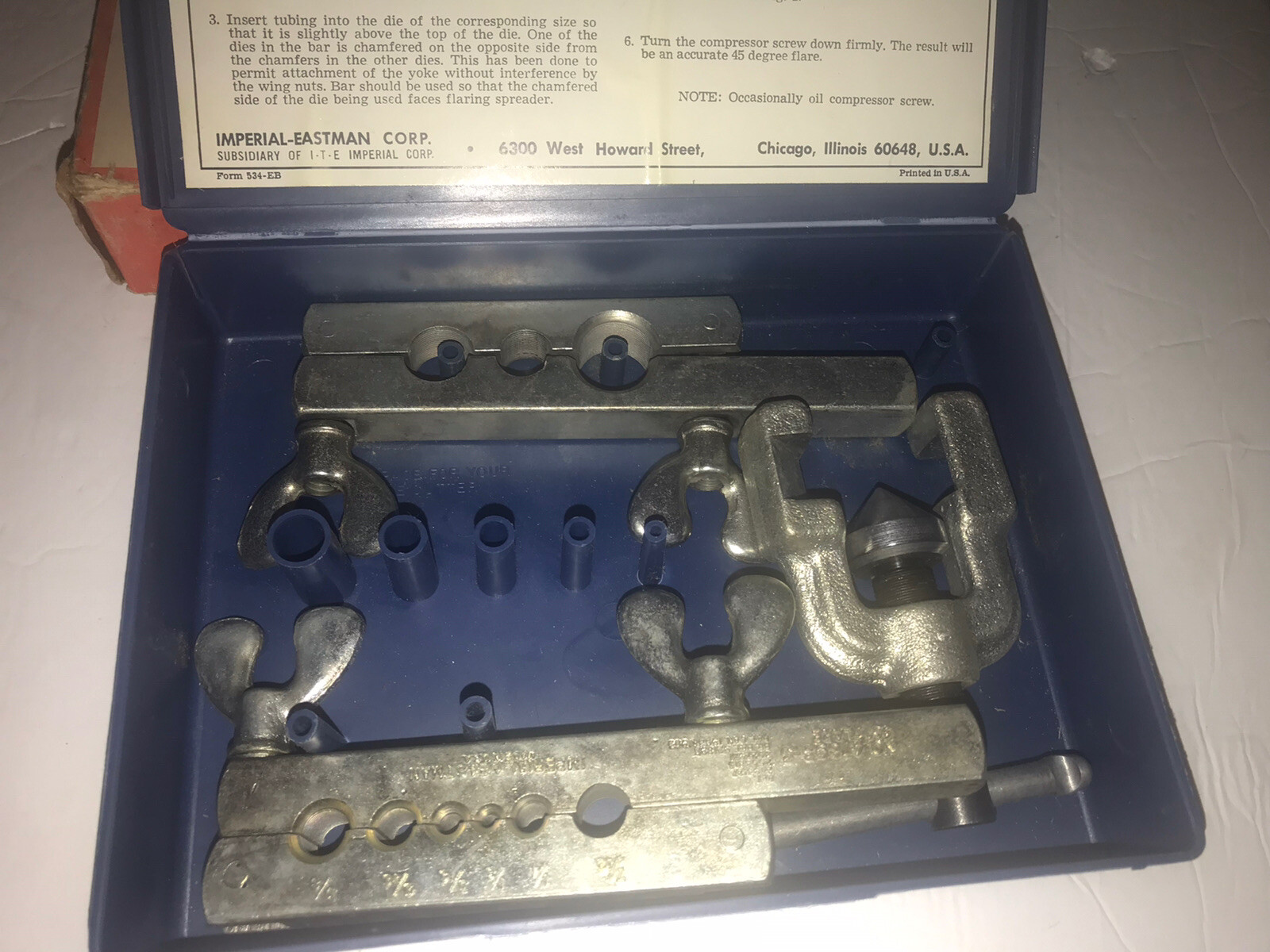 Vintage Imperial Eastman FLARING TOOL, TUBE, HAND, TYPE I, CLASS 2