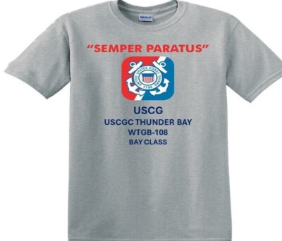 USCGC THUNDER BAY  WTGB-108 *BAY CLASS*SHIRTS.USCG OFFICIALLY LICENSED