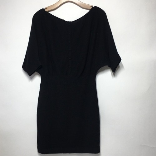 Qi Cashmere Black Dolman Sleeves Sweater Dress XS - Picture 7 of 10