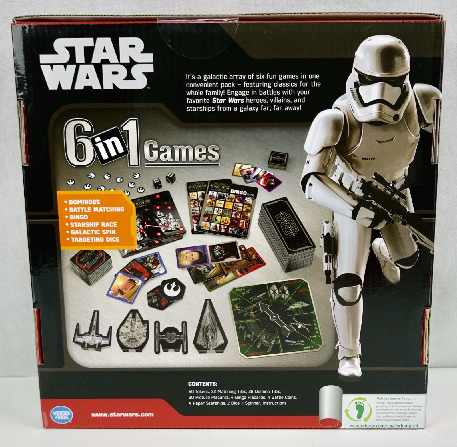 Star Wars Game Set Galactic Spin 6in1 Dominoes Bingo Battle Matching