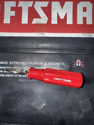 Sears Craftsman USA Nos Red Handle Keychain Extremely Rare Screwdriver