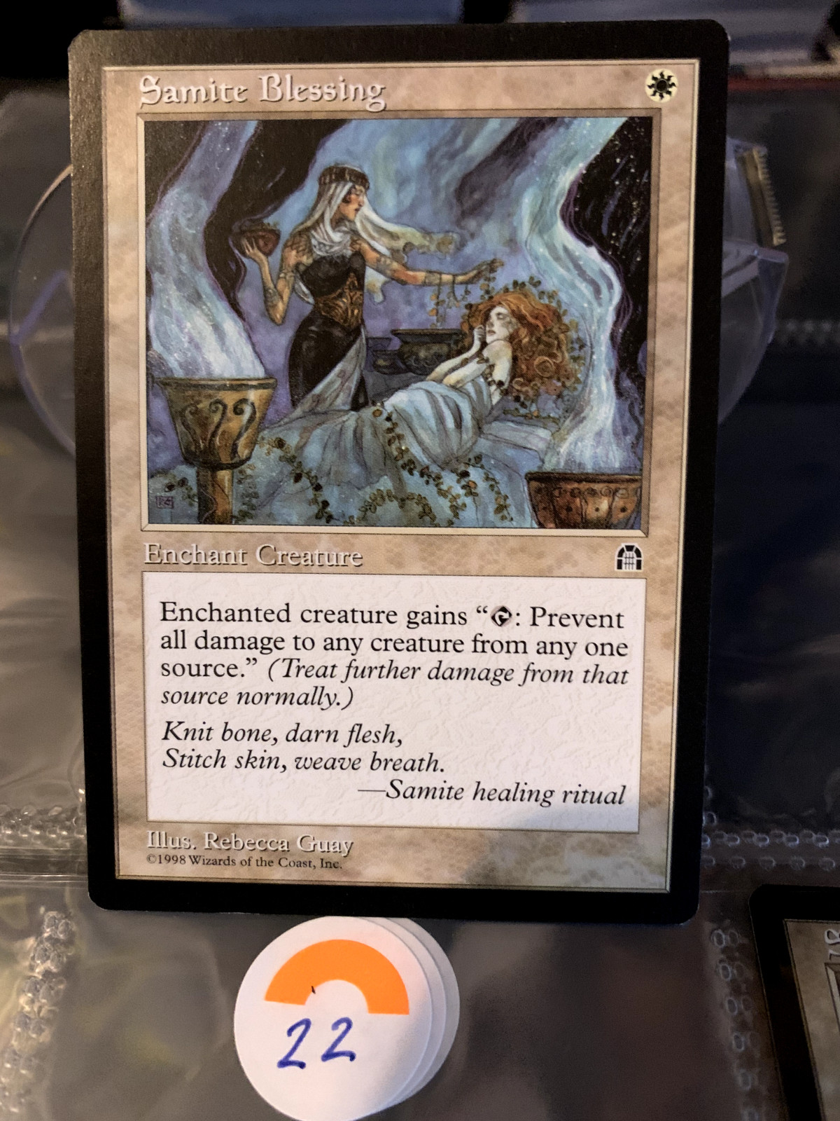 Magic the Gathering MTG Samite Blessing (13) Stronghold   LP