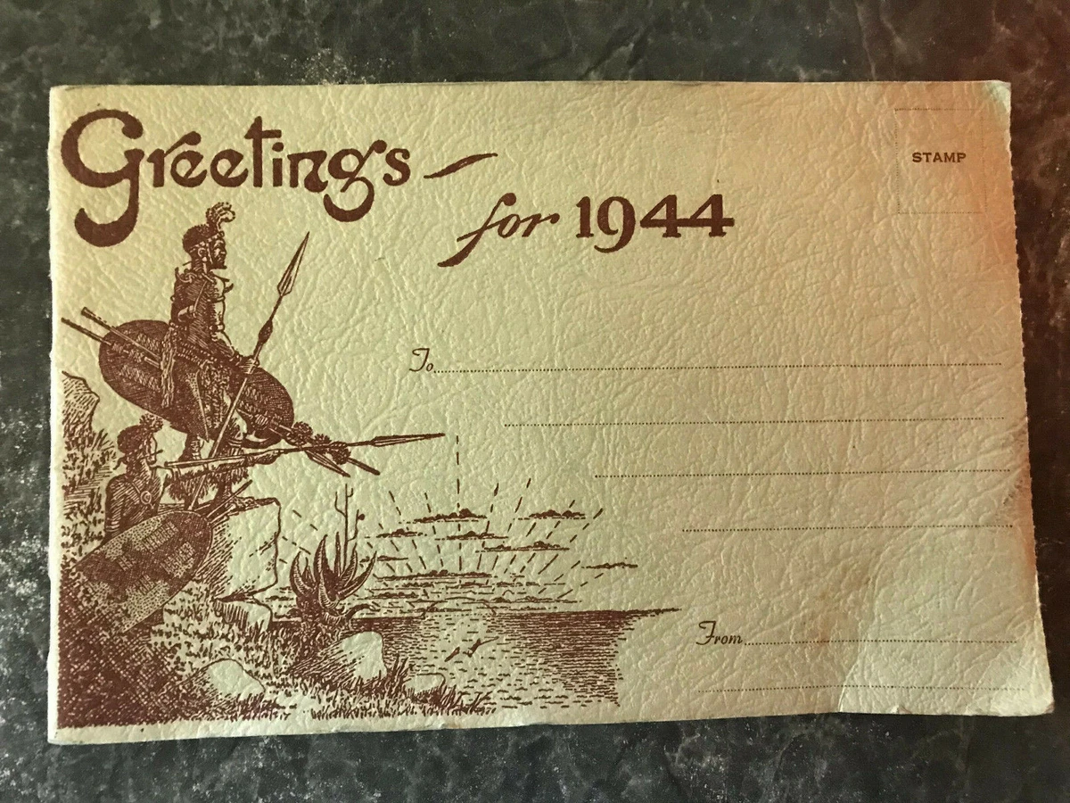 Vintage 1944 "Greeting for 1944" Calendar, Black South Africans Tribal  Comic Pix | eBay