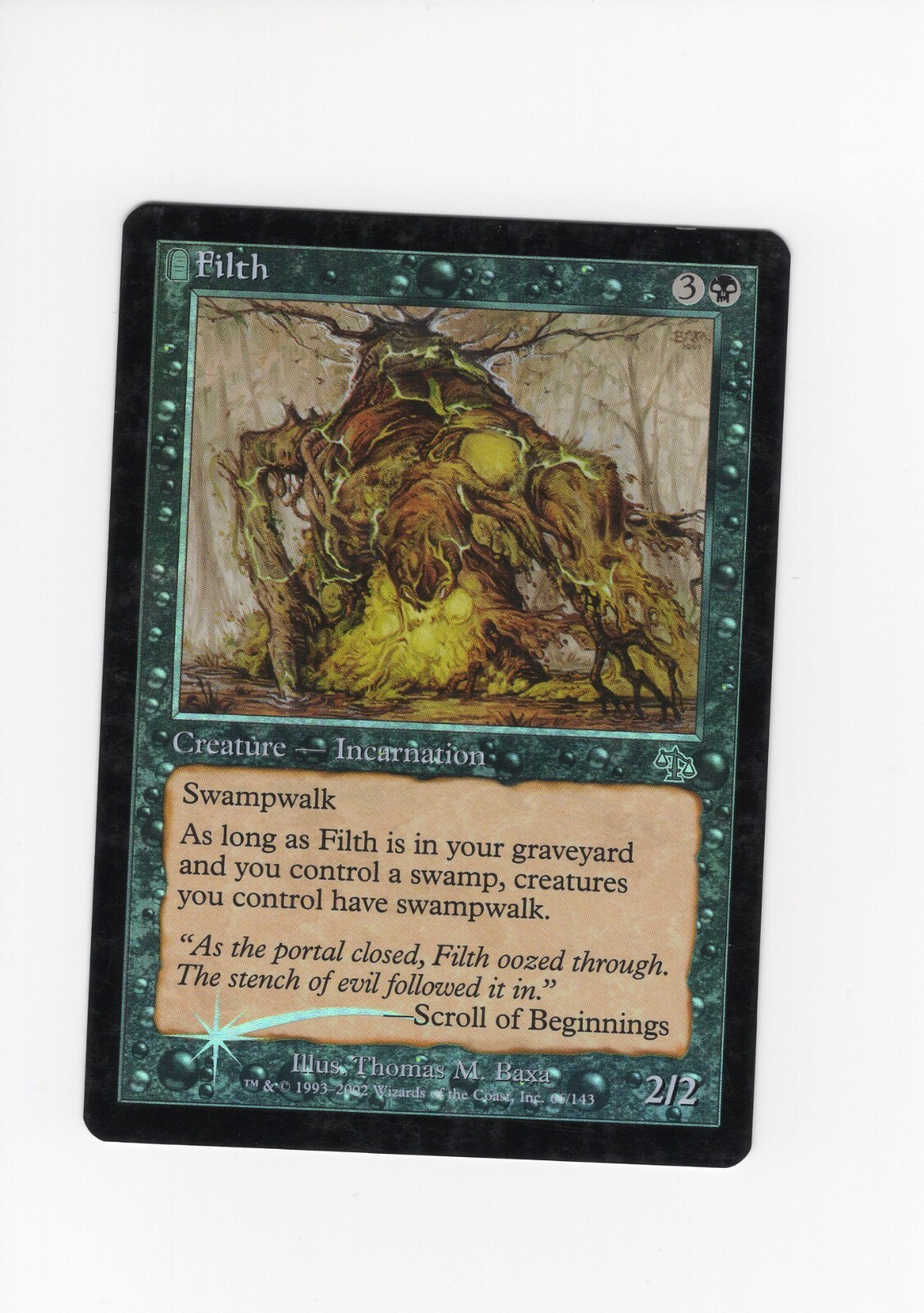 Filth FOIL Judgment NM-/LP light clouding MTG Magic the Gathering