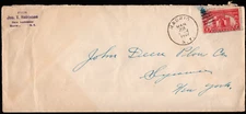 US Postal History Small Town Cover Madrid NY Commercial Cover Liberty Bell Issue