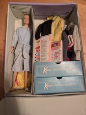 Vintage Barbie Ken Doll With Case Clothes And Accessories Rare