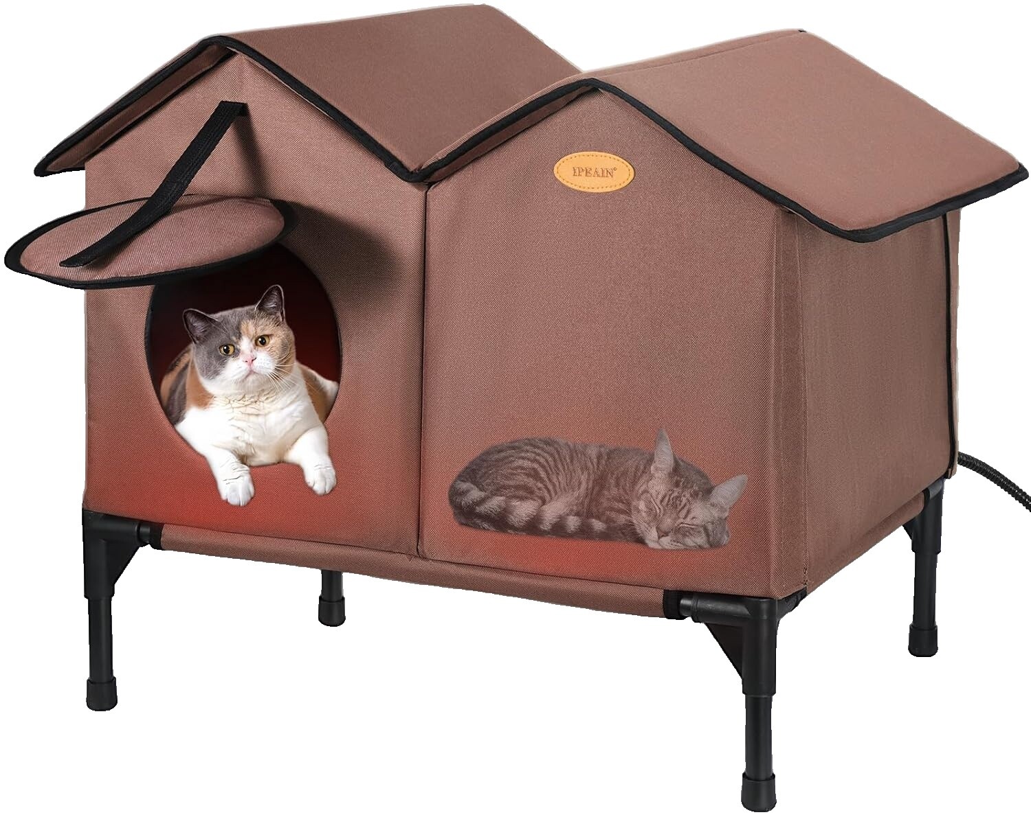 K\u0026h Heated Cat House Rest-Eazzzy Cat House For Outdoor Cats, Weatherproof  And Insulated Feral Cat House With Mat And Clip Easy To Put Together  Selfwarming Cat Shelter For Winter Never Blow Away, image size:1500x1190