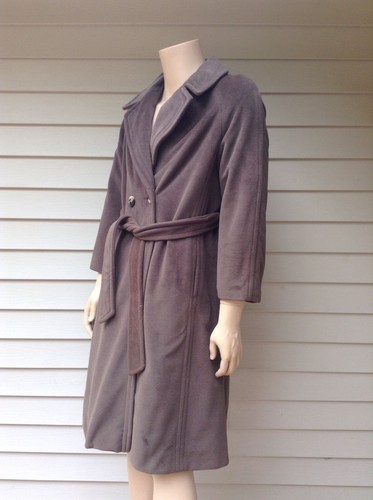 Kashmiraj By Elegant Fashions Women Brown Man Made Cashmere Coat Jacket Vintage - Picture 3 of 12