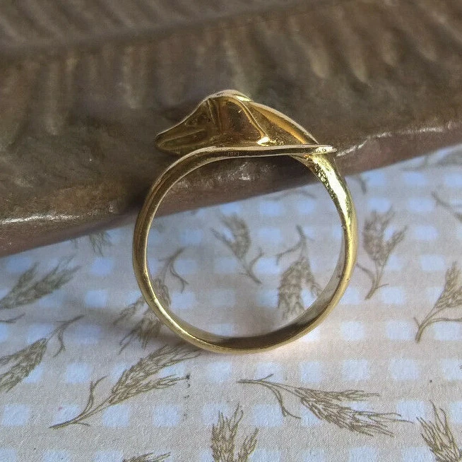Bague en Argent Vintage style artisanal ethnique T 53/54 gravures linéaires