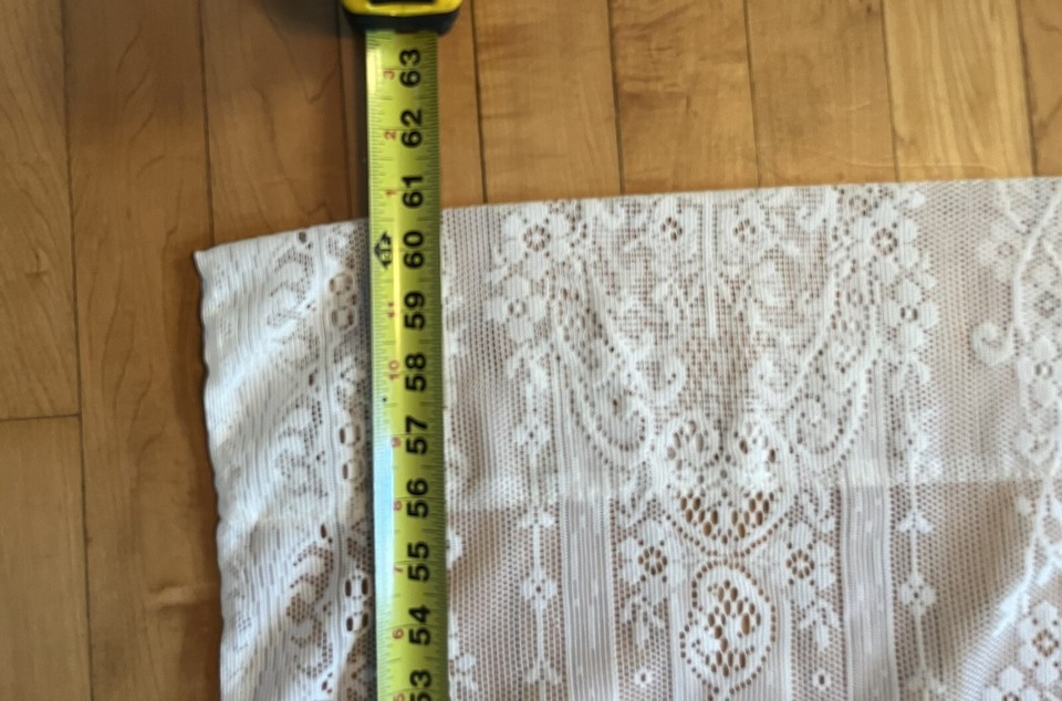 6 Vintage Window Valance Curtain Shabby Cottage Candlelight Lace Floral