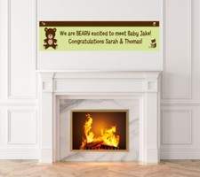Teddy Bear - Baby Shower Printed Banner - Indoor Outdoor Teddy Bear Banner