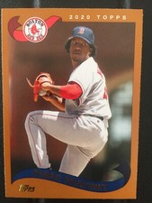 2020 Topps Archives PEDRO MARTINEZ 2002 Style Base Card Red Sox #289
