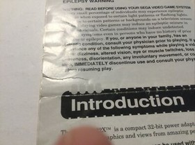 Sega 32X Console System Instruction Manual Vintage 1994