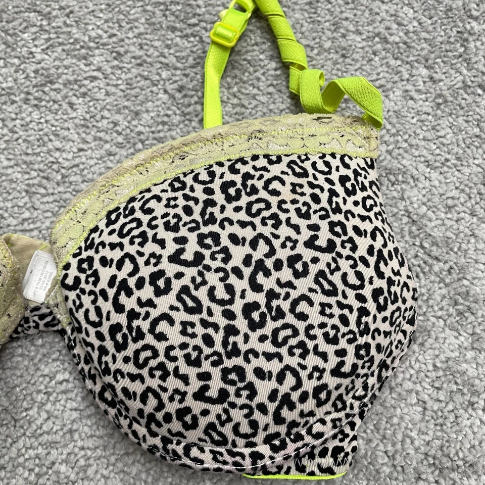 Joe Boxer Underwired Bra Womens 34B Multicolor Leopard Padded Adjustable Strap — 第 4/4 张图片