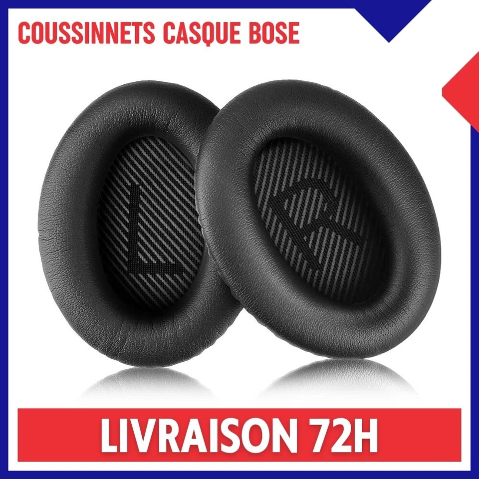 Coussin Coussinets Mousse pour Bose Quiet Comfort Casque QC2 QC15 QC25 QC35 Noir