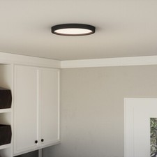 Quoizel Outskirts 11" Flush Mount, Earth Black - OST1711EK