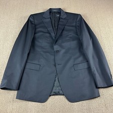 Ermenegildo Zegna Men's 100 Wool Sport Coat Blazer Black Size 40L Small Flaw 
