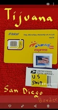 Telcel Mexico TIJUANA BORDER SAN DIEGO CALIFORNIA SIM Card ,C&S..