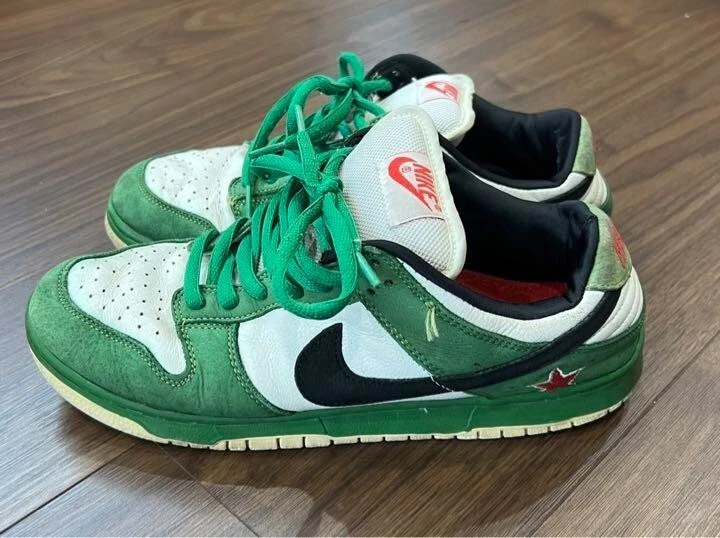NIKE DUNK LOW PRO SB Heineken Size US 8.5 Green Red 304292-302 Japan