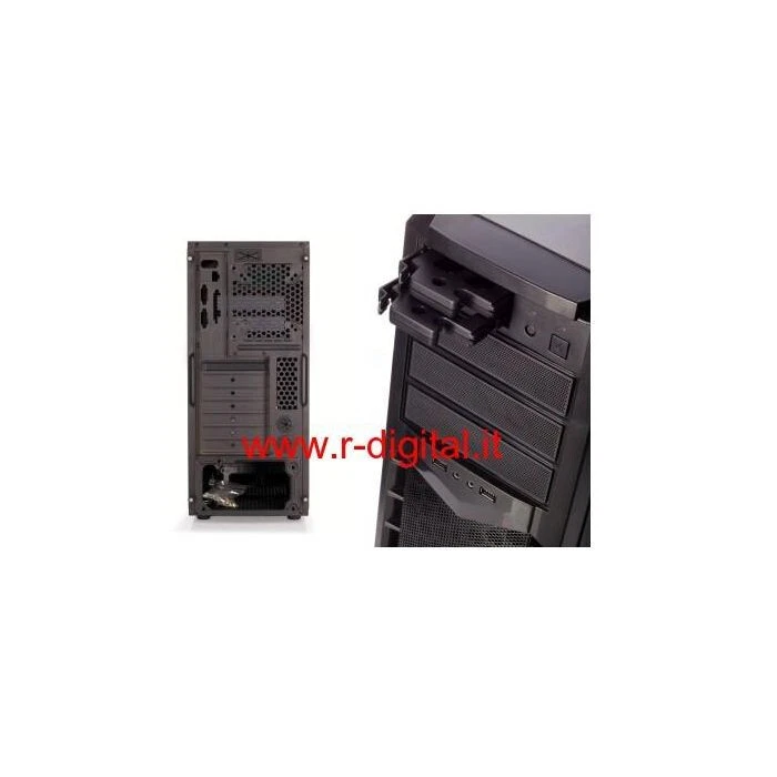 CASE ITEK PEARL GAMING MIDDLE TOWER MODDING USB NERO con PANELLO FRONTALE RAID - Immagine 2 di 3