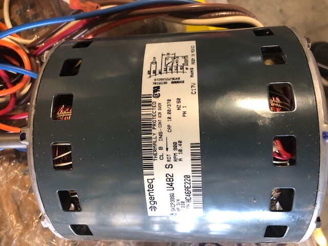 MOTOR GENTEQ 5KCP39SG, PSC, 3/4 HP, 900RPM, 220V,