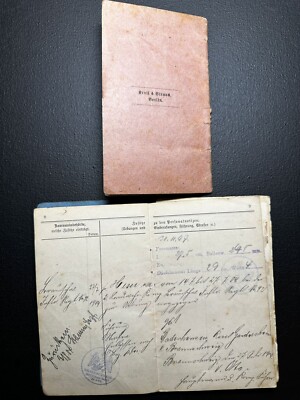 Original WWI German Soldbuch & Military Pass HESSE Landsturm