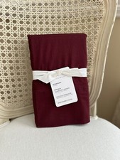 Pottery Barn Dream Brushed Organic Cotton STANDARD Pillowcases Merlot NWT OB