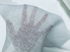 Off White Light 100% Linen Fabric Material Home Decor Textile Curtain 150cm Wide