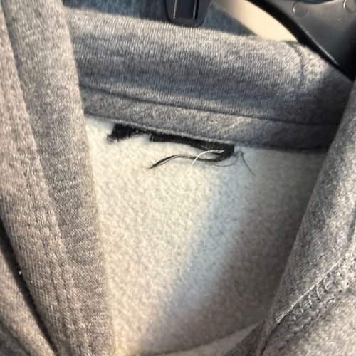 Nike Kids Large Standard Fit Fleece Grey Hoodie Youth Gray Pullover - Picture 4 of 5