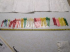 153 Vintage Made in USA Brightly Colored Sandwich Spears Swords Holders ~lot a