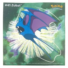 Pokemon Collect 'em Stick-Ups Zubat #41 Large 4” Sticker Priss Prints