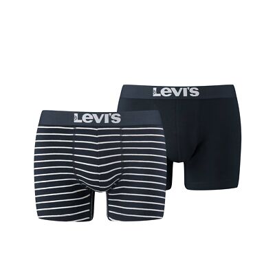Lot of 2 Levis Men Vintage Stripe Boxers Size S - XXL Navy NEW