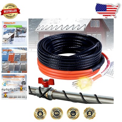 ETL Certified 125ft Self-Regulating Pipe Heating Cable for Roof Deicing & Freeze