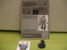  Axis  Allies Miniatures RESERVES Volkssturm Infantrymen with card 32/45 