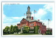 City Hall Willimantic CT Early Exterior Posted View