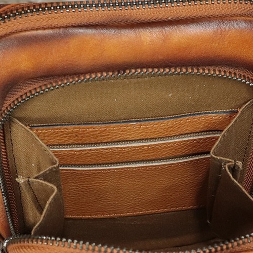Genuine Leather Messenger Bag for Men Small Sling Purse Crossbody Shoulder Bags - Picture 12 of 16
