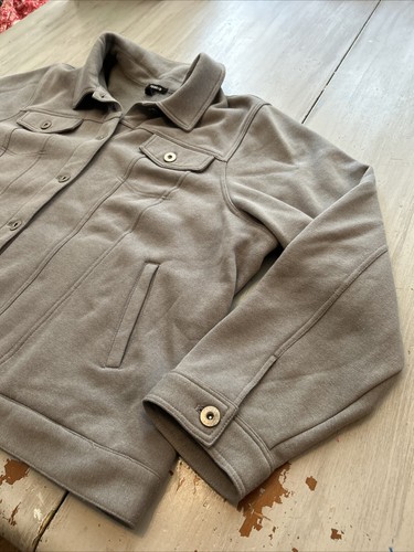 Torrid Gray Fleece Lined Trucker Shacket Jacket Button Up Sz 4x - Picture 2 of 13