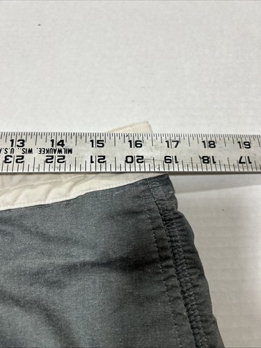 Billabong Swim Trunks Mens 32 Green Gray Stripe Drawstring Waist Pockets Key - Picture 9 of 12