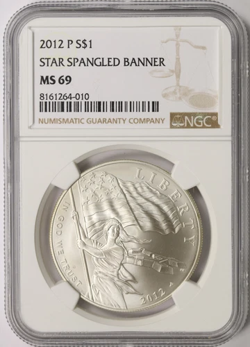 2012-P $1 Star Spangled Banner Commemorative Silver Dollar NGC MS69