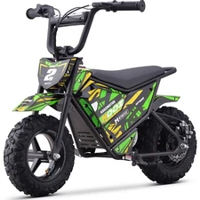 MotoTec 24v 250w HP120E Electric Lithium Powered Mini Bike up to 10MPH - Green