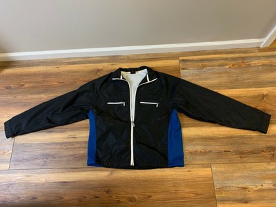 nike windbreaker black and blue
