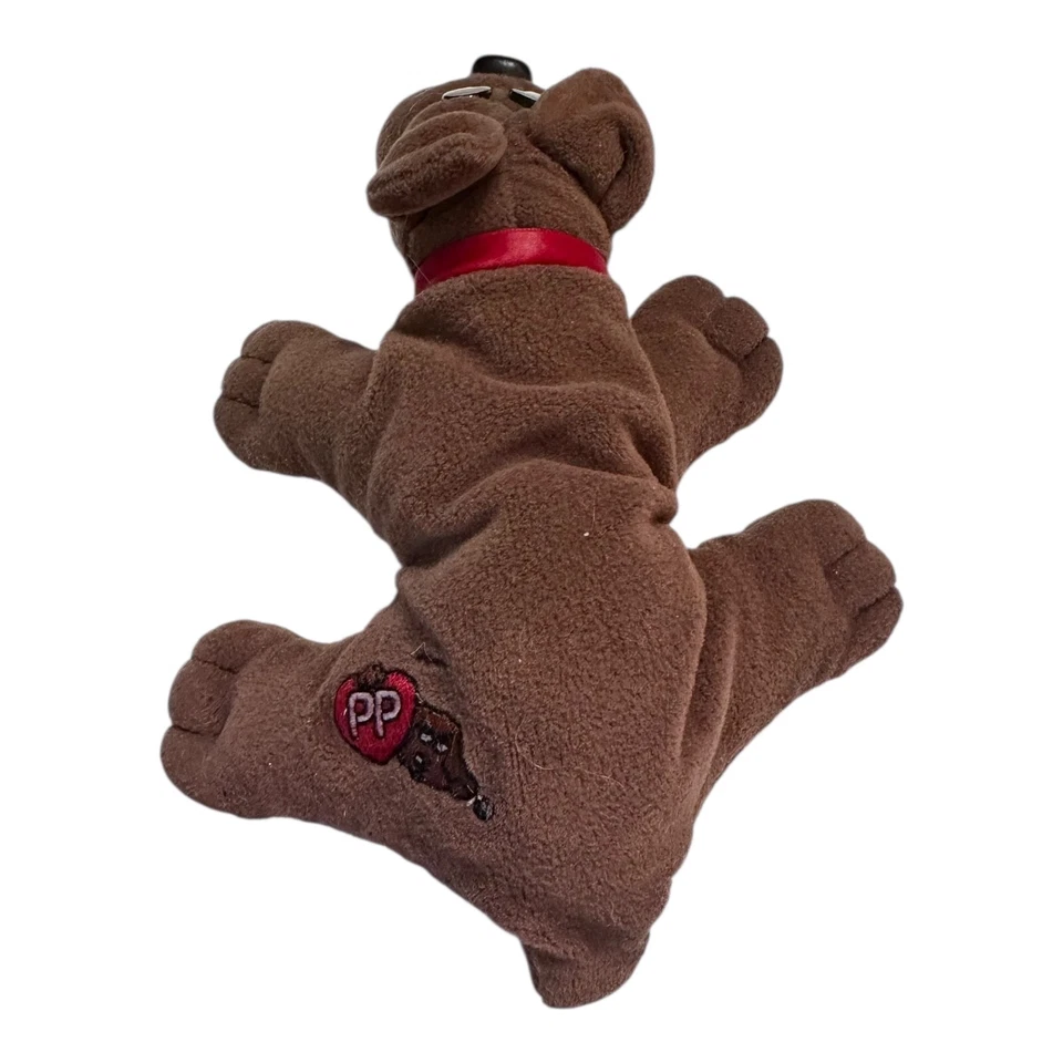Tonka Pound Puppies Puppy Dog Plush 8" Brown Red Collar Rumple Skins 4045 08 - Image 4 of 4