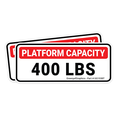 Weight Loss 181 Kg In Pounds (2 Pack) Platform Capacity Sticker