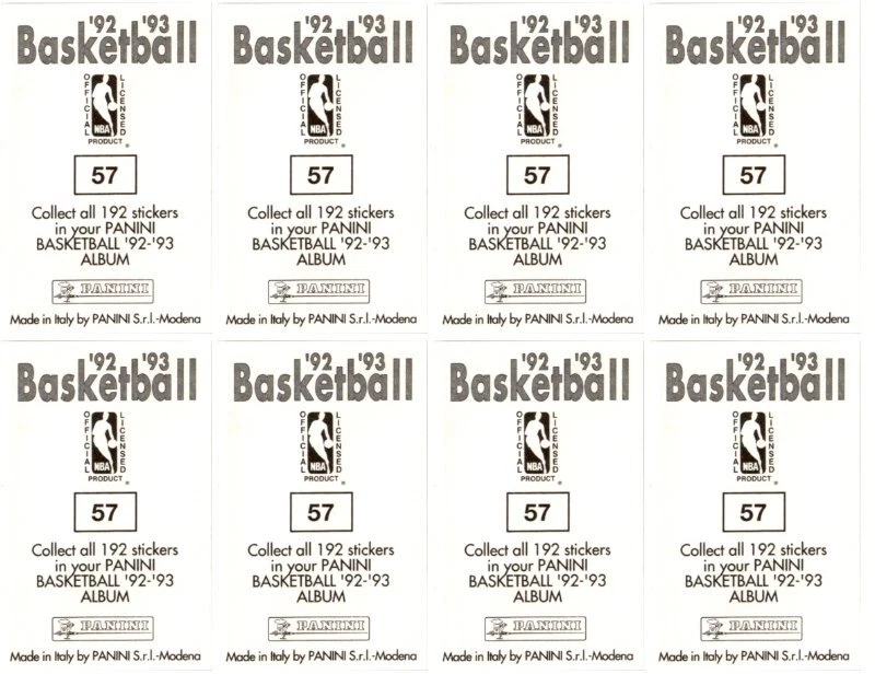 (8) 1992 Panini наклейки #57 Эдди Джонсон Сиэтл SuperSonics карта лот - Изображение 2 из 2