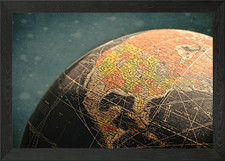 Vinage globe. Framed Wall Art Poster Canvas Print Picture