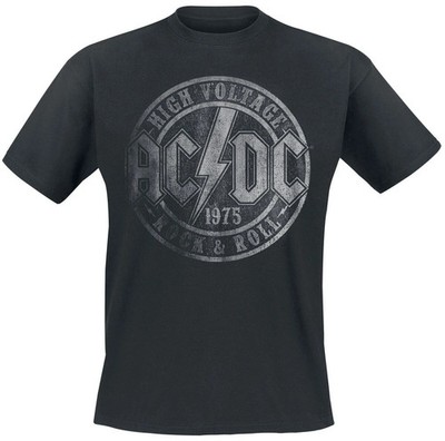 ACDC T-Shirt Unisex High Voltage 1975 schwarz Band-Merch, Bands 100% Baumwolle