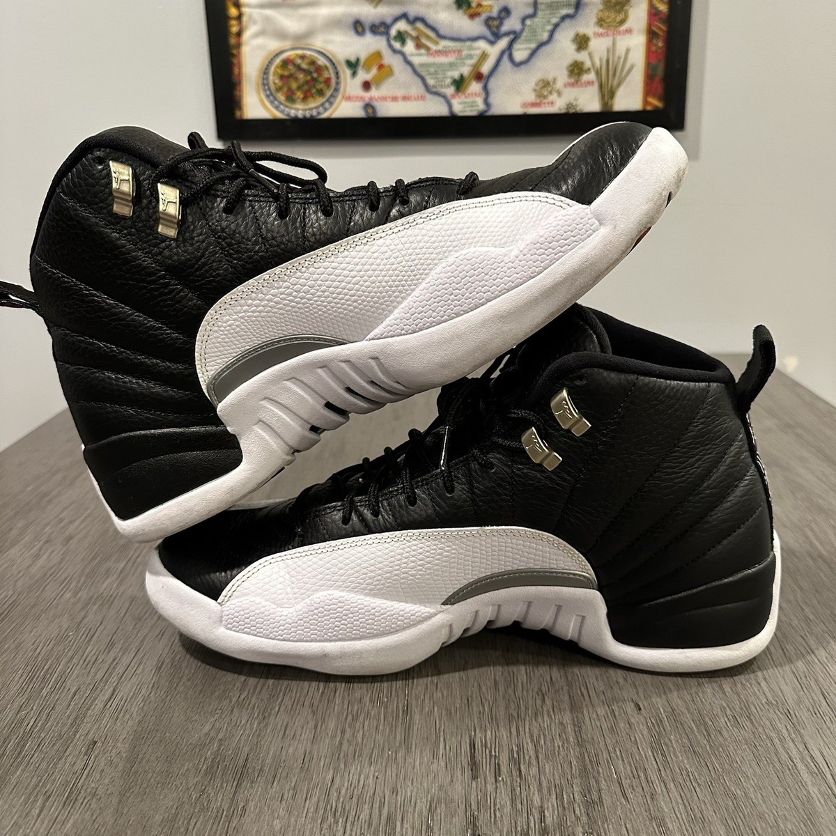 Nike Air Jordan 12 Retro Playoff Black White Red Leather Mens Size