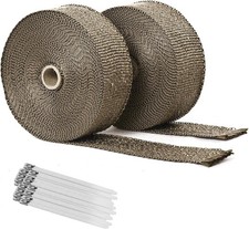 Heat Wrap Shield, 2" x 50' Fiberglass Heat Wrap for Exhaust Pipes, Header Heat