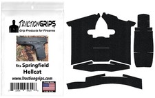 Tractiongrips Black rubberized grip tape overlay for Springfield Hellcat